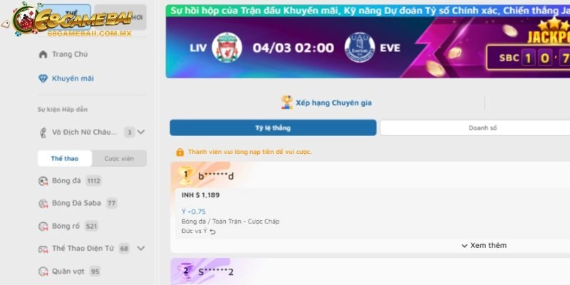 Thể thao sôi động với bảng kèo hấp dẫn