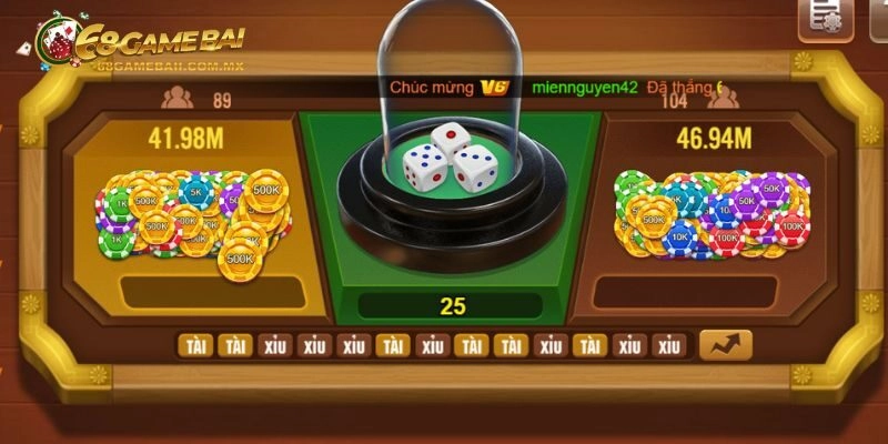 Các thao tác cơ bản để cược tài xỉu 68 game bài