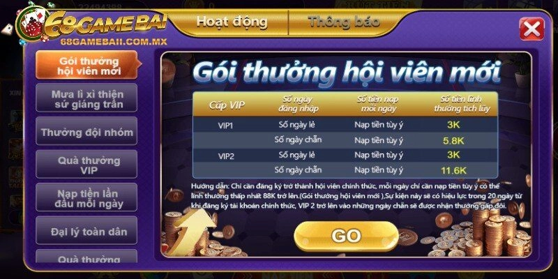 Những sự kiện hấp dẫn tại 68 Game Bài